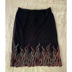 Lip Service VTG Black Flame Skirt